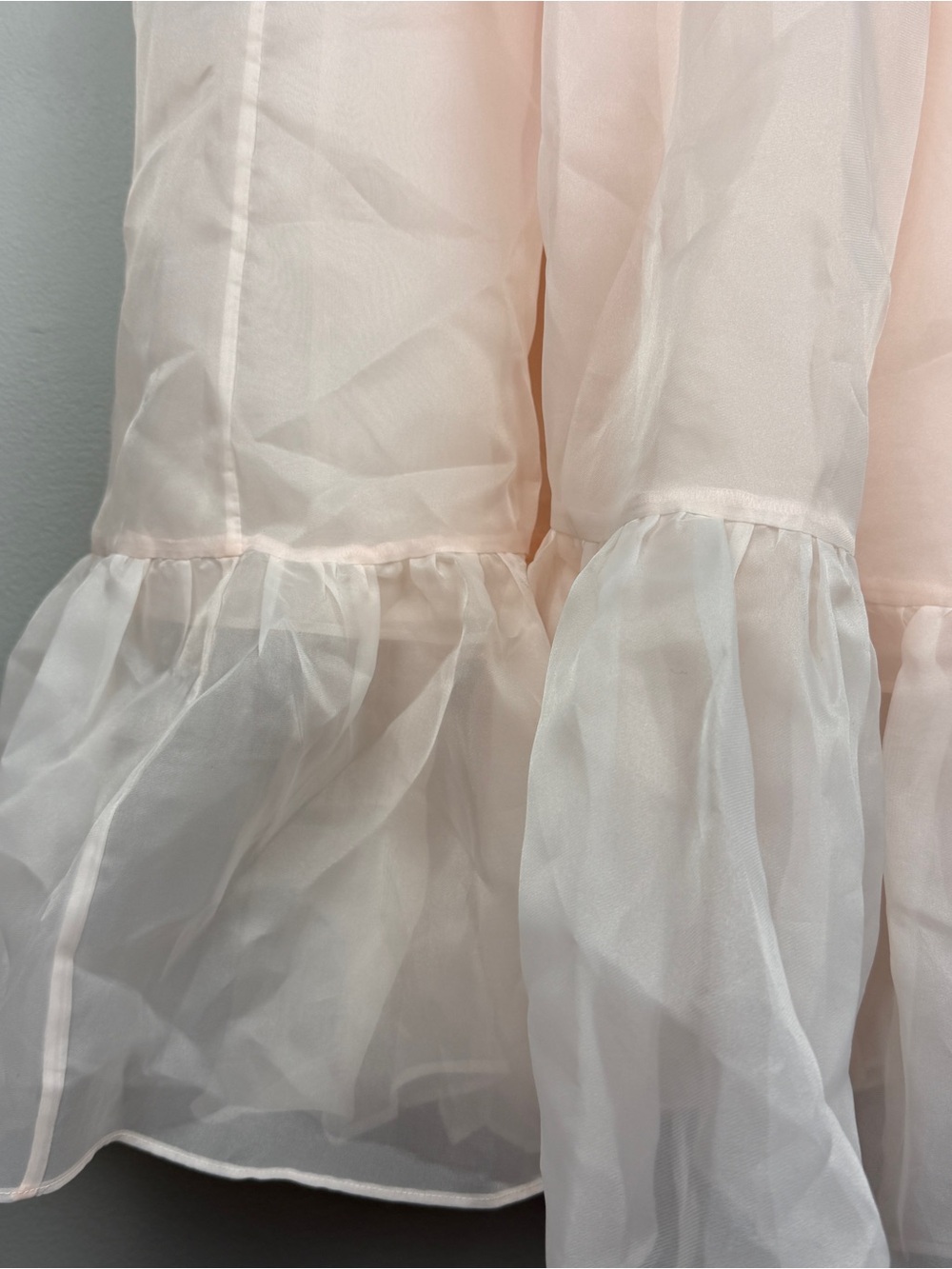 Selkie Pink Sheer French Puffy Midi Dress - Picture 5 of 7